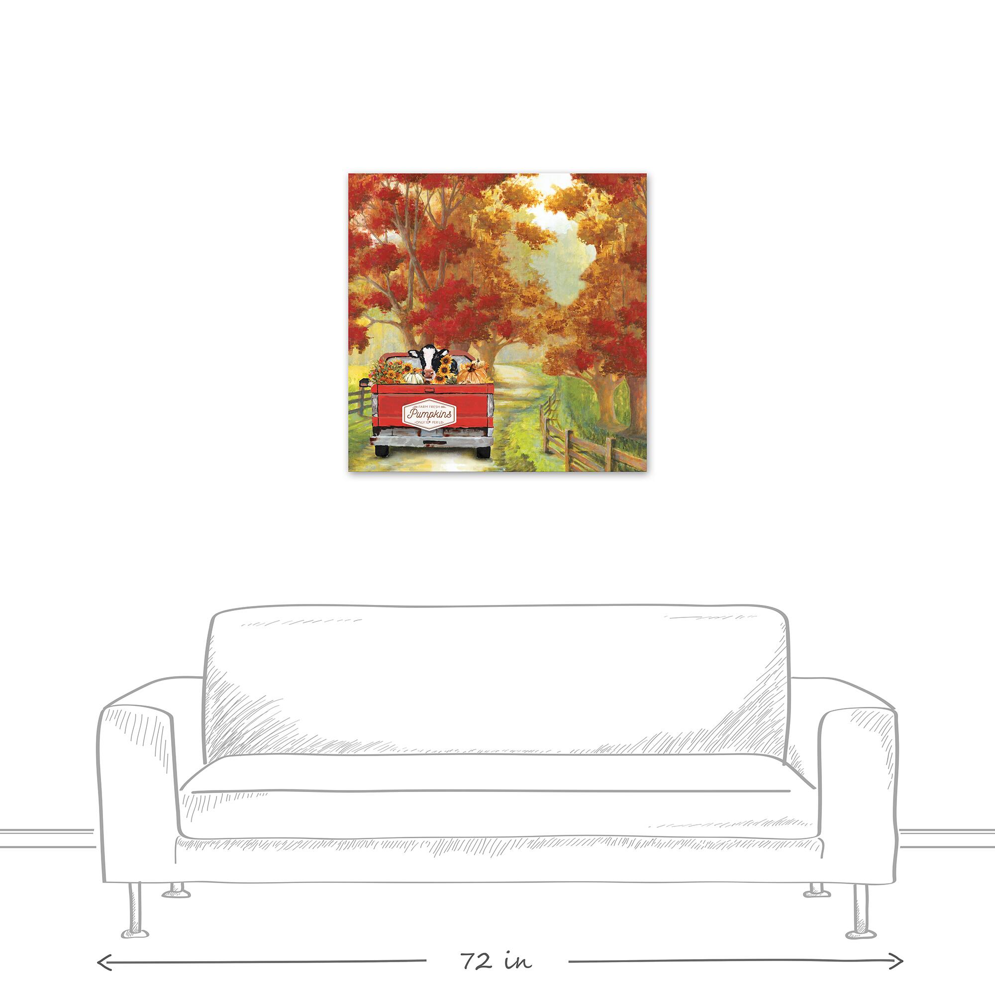Harvest Cow Ride Canvas Wall Art